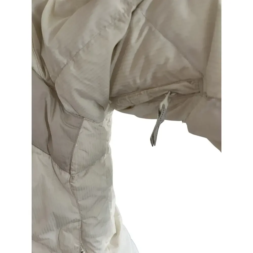 Lands End Girls Jacket Ski 10/12 Puffer Down White Cream Outdoors Athleisure